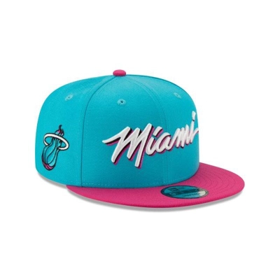 Miami Heat Gorra | New Era 2019 NBA Authentics City Series 9fifty Snapback Cap Mexico - Azules